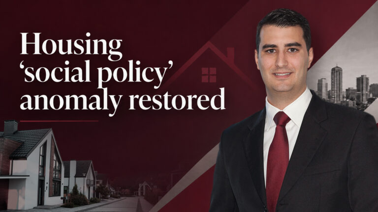Read more about the article Housing ‘social policy’ anomaly restored